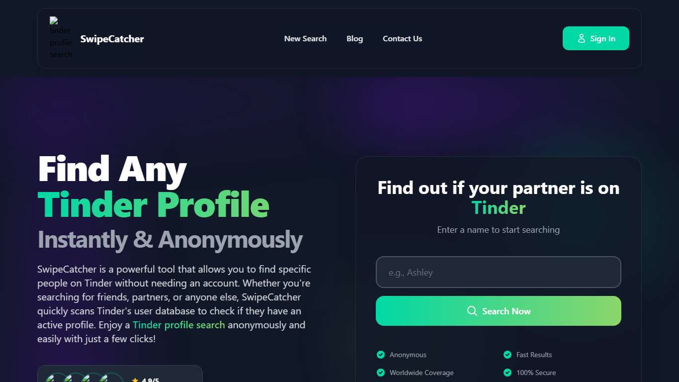 Tinder Profile Search | Powerful Tinder Profile Search Engine | SwipeCatcher